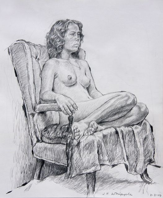Life drawing by Jeff Whipple 2009